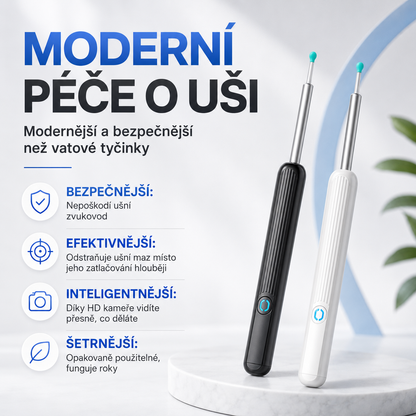 Sculptiva: Inteligentní čistič uší s kamerou