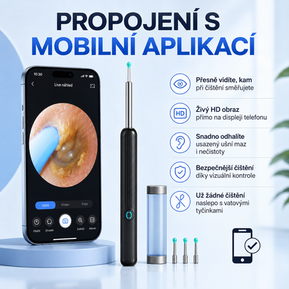 Sculptiva: Inteligentní čistič uší s kamerou